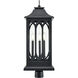 Mallorey 3 Light 28.89 inch Powder Coated Black Outdoor Post Lantern